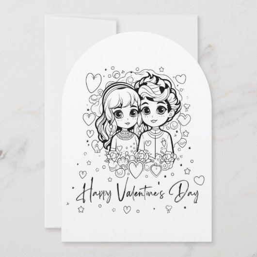 Romantische Valentijnsdag-kaart Kaart (Voorkant)