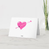 Romantische Valentijnsdag Kaart met hart (Achterkant)