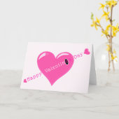 Romantische Valentijnsdag Kaart met hart (Gele Bloem)