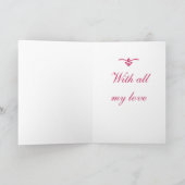 Romantische Valentijnsdag Kaart Naam voorzijde toe (Binnen)