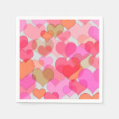 Romantische Valentijnsdag Liefde Valentijn Liefje Servetten (Voorkant)