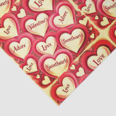Romantische Valentijnsdag met een hartthema Tissuepapier (Detail)