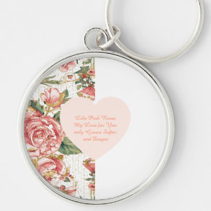 Romantische Valentijnsdag met Mooie Rozen Papier P Sleutelhanger