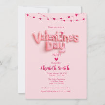 Romantische Valentijnsdag Party Invitation Sjabloo