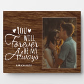 Romantische Valentijnsdag Plaque met Easel Fotoplaat (Voorkant)