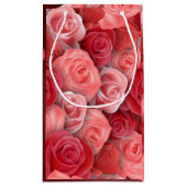 Romantische Valentijnsdag roze en rode rozen Klein Cadeauzakje (Achterkant)