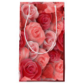 Romantische Valentijnsdag roze en rode rozen Klein Cadeauzakje (Voorkant)