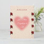 Romantische Valentijnsdag Rozenkaart Kaart (Staand voorkant)