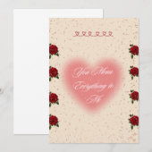 Romantische Valentijnsdag Rozenkaart Kaart (Voorkant / Achterkant)