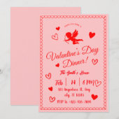 Romantische Valentijnsdag Uitnodiging (Voorkant / Achterkant)