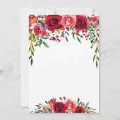 Romantische Valentijnsdag Waterverf Floral Partij Kaart (Achterkant)