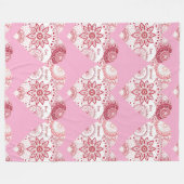 Romantische Valentijnsdagdeken met Mandala Fleece Deken (Voorkant (Horizontaal))