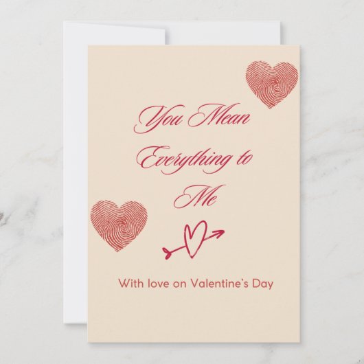 Romantische Valentijnsdagkaart Kaart (Voorkant)