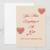 Romantische Valentijnsdagkaart Kaart (Voorkant / Achterkant)
