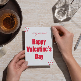 Romantische Valentijnsdagkaart voor echtgenoot Feestdagenkaart