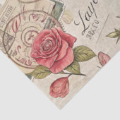 Romantische Valentijnse Decoupage Rozen Hearts Let Tissuepapier (Detail)