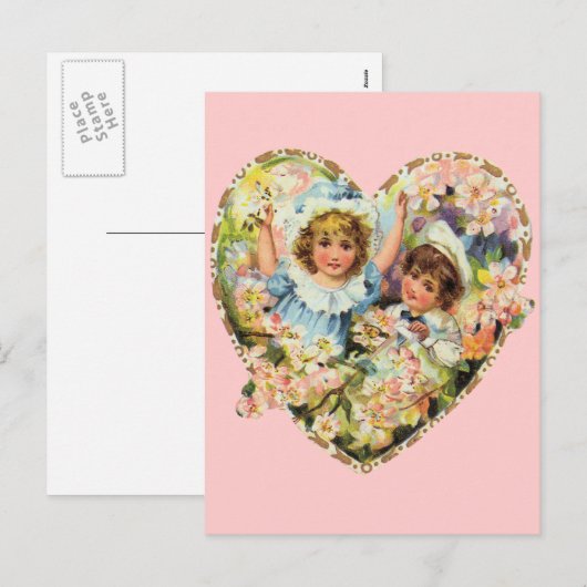 Romantische  Valentijnse Feestdagenkaart (Voorkant / Achterkant)