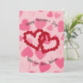 Romantische Valentijnse kaart voor hart en rozen (Staand voorkant)