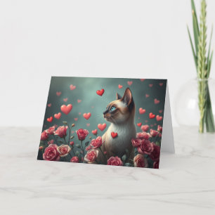 Romantische Valentijnse Kat Kaart