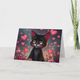 Romantische Valentijnse Kat Kaart