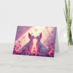 Romantische Valentijnse Kat Kaart