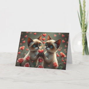 Romantische Valentijnse Kat Kaart