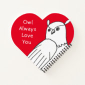 Romantische Valentijnse rode hond Notitieboek (Achterkant)