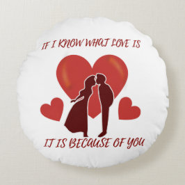 Romantische Valentijnse ronde kussen