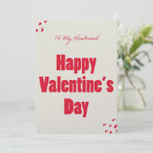 Romantische Valentijnskaart voor man Feestdagenkaart (Staand voorkant)