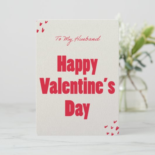 Romantische Valentijnskaart voor man Feestdagenkaart (Staand voorkant)