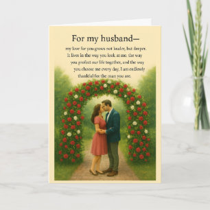 Romantische Valentijnskaarten voor mijn man Kaart