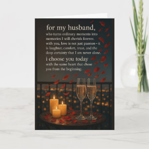 Romantische Valentijnskaarten voor mijn man Kaart