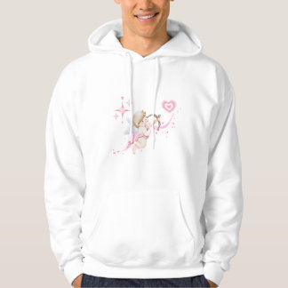 Romantische Valentijnskunst met roze hartgloed Hoodie
