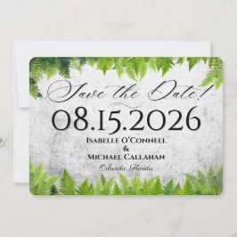 Romantische varenblad Elegante natuurlijke bruilof Save The Date