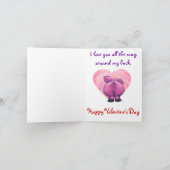 Romantische VarkenshValentijnsdag Feestdagen Kaart (Binnen)