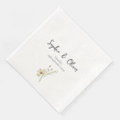 Romantische veld bloem aangepaste bruiloft servet (Hoek)