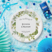 Romantische veld bloem bruiloft papieren bordje (Feest)