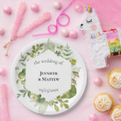 Romantische veld bloem bruiloft papieren bordje (Feest)