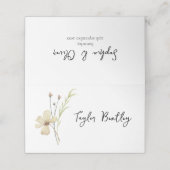 Romantische veld bloem bruiloft plaats kaarten plaatskaartje (Buitenkant ongevouwen)