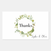 Romantische veld bloemenkrans bruiloft Sticker (Voorkant)