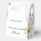 Romantische Veldbloem Bruiloft Kalligrafie Bedankdoosjes (Geopend)