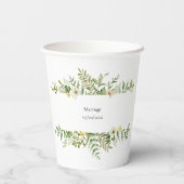 Romantische Veldboeket Huwelijksfeest Papieren Bekers (Achterkant)