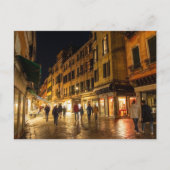 Romantische Venetiaanse straat 's nachts Briefkaart (Voorkant)