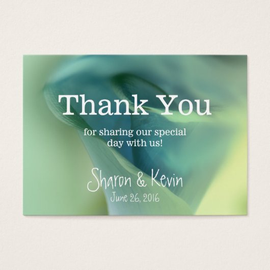 Romantische ventilator in Blauwe Tonen - Hartelijk Visitekaartje (Voorkant)