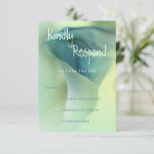 Romantische ventilator in blauwtongen RSVP Kaartje (Staand voorkant)