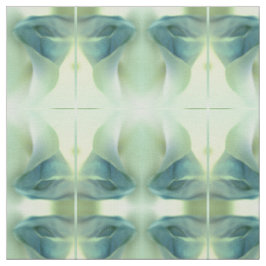 Romantische ventilator in Blue Tones Pattern Stof
