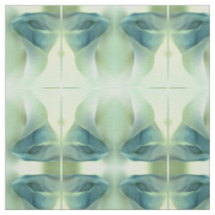 Romantische ventilator in Blue Tones Pattern Stof