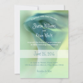 Romantische ventilator in Blue Tones Wedding Kaart