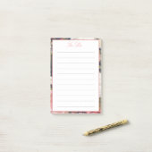 Romantische ventilatorgrens om lijst te doen post-it® notes (Op bureau)