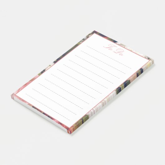 Romantische ventilatorgrens om lijst te doen post-it® notes (Schuin)